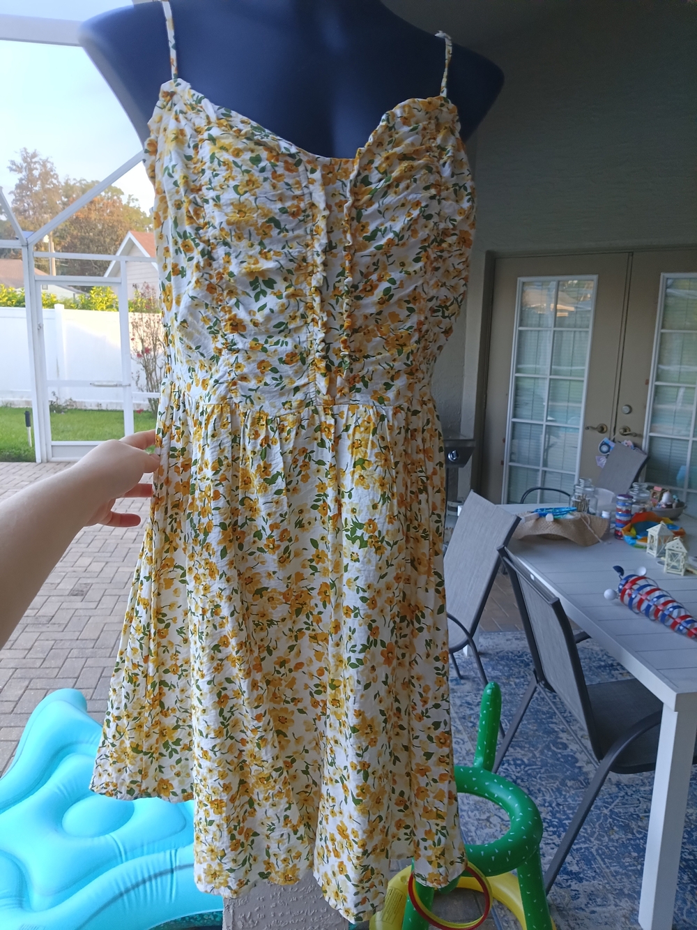 Jenni Yellow Floral Spaghetti Strap Sundress